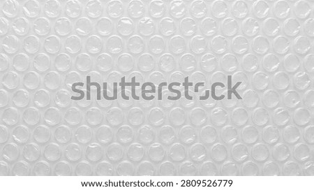 Abstract bubble wrap background with smooth clear plastic texture