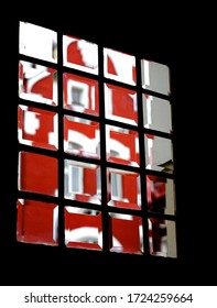 Abstract building facade from behind