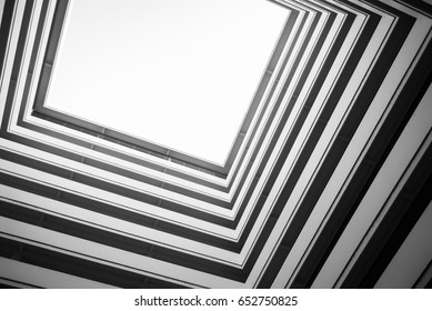 Abstract building in low angle view