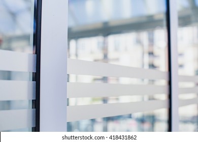 Abstract Business Background, Glass Wall In Office, Airport, Bank Or Hospital