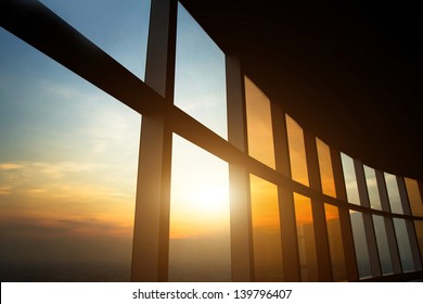 Abstract Business Interior, View Of Sky