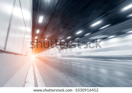 Abstract car in the tunnel trajectory  