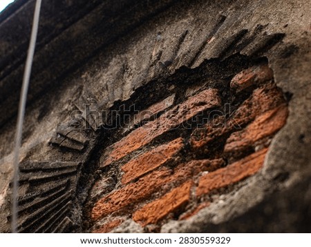Abstract Carved Stone Texture with Circular Wood Grain Pattern, Weathered Natural Rock Background