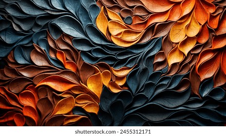 Abstract carved wood background.Wooden material texture with surface patterns of abstract shapes, rich colors - Powered by Shutterstock