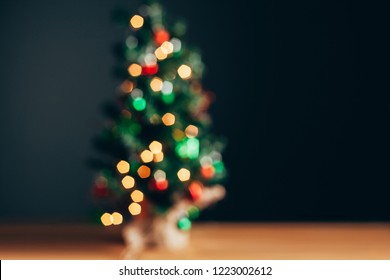 Abstract christmas background with defocused lights
