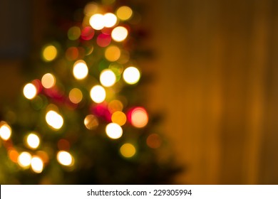 abstract christmas background with defocused lights