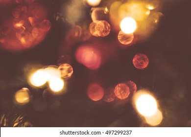 Abstract Christmas Background, Light Blur Creating Nice Bokeh