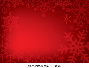abstract christmas background with snowflakes - Shutterstock ID 5450437