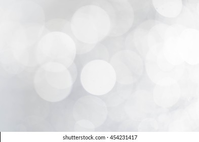 Abstract Circle White Bokeh Background