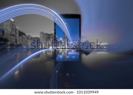 Similar – Image, Stock Photo Blue hour Elements