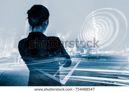 Similar – Image, Stock Photo Blue hour Elements