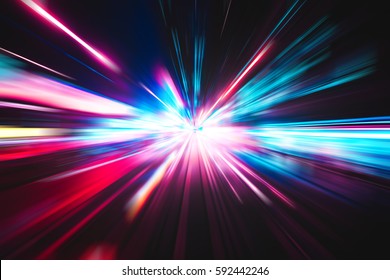 Abstract City Street Light Explosion Effect