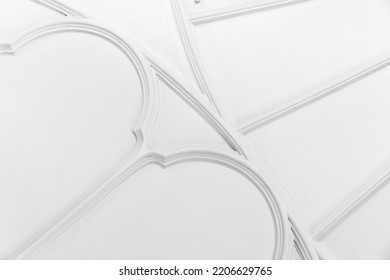 Abstract Classic Architecture Background, White Ceiling Decoration