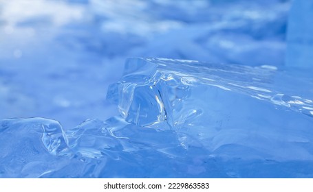 Abstract clear blue ice texture  - Shutterstock ID 2229863583