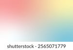 Abstract clear blue sky. Pastel rainbow. Light blue, pink and yellow color vector banner. Pastel gradient sky pattern. Blurred light fuzz colorful gradient background. Vector soft horizontal backdrop