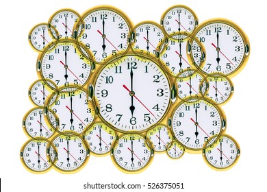 Abstract Clock Showing 6:00 Am Or Pm.