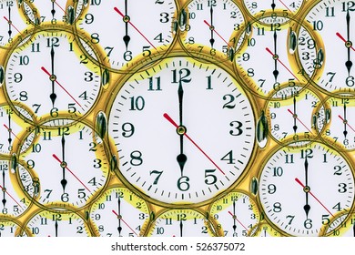 Abstract Clock Showing 6:00 Am Or Pm.