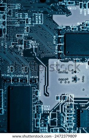 Abstract, Close up at electronic circuits, we see the technology of the mainboard, which is the important background of the computer. (logic board,cpu motherboard,Main board,system board,mobo)