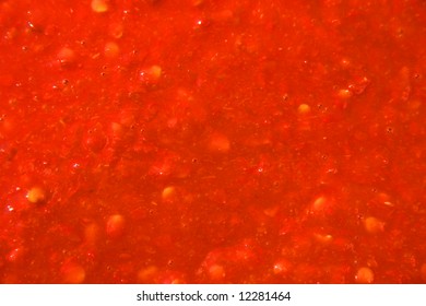 Abstract Close Up Photo Of Chilli Sauce