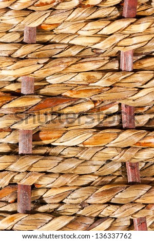 Abstract closeup of a brownish canework background