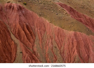 Abstract Closeup Of Lush, Vibrant Colors And Textures Of The Atlas Mountains In Morocco
