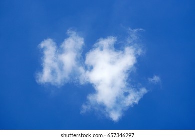 Abstract cloud formation over blue sky background