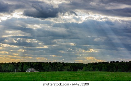Abstract clouds of lightning dark in the sky