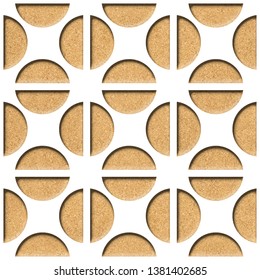 Abstract Coffee Beans - Interior Design wallpaper, Circular style - seamless background, Natural structure - texture cork - Powered by Shutterstock