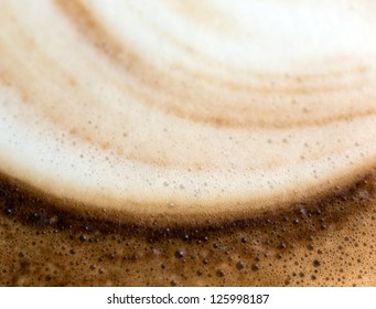 Abstract Coffee Foam Closeup