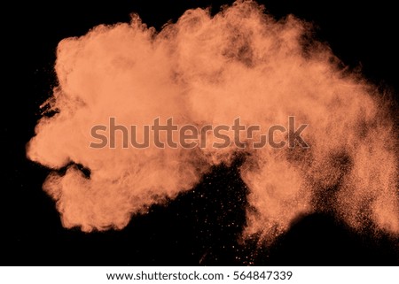 abstract color dust explosion on white background.abstract powder splatted background,Freeze motion of color powder exploding/throwing color powder, multicolor glitter texture.