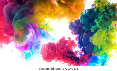  Abstract Color Mix , Color Drops In Water , Drop Of Ink Color Mix Paint Falling On Water Colorful Ink In Water,