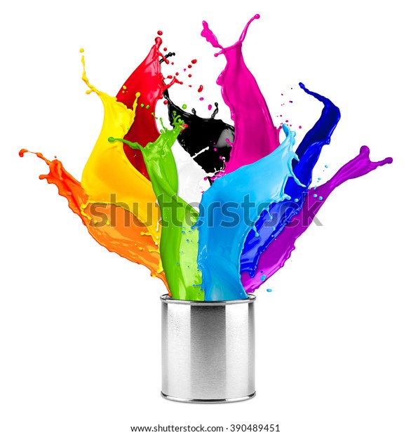 Abstract Color Splash Splashes Out Can Stock Photo Edit Now 390489451