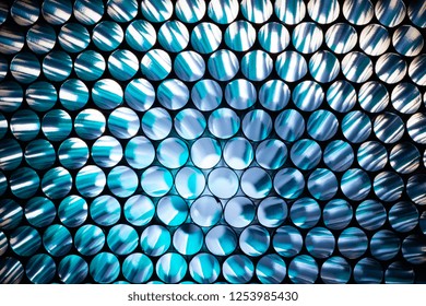 Abstract colored background of the tubes refracting light with a twist