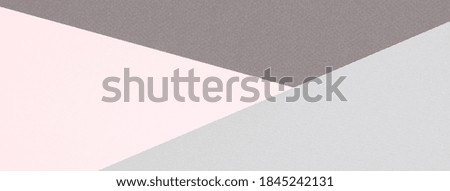 Abstract colored paper texture background. Minimal geometric shapes and lines in pastel pink and light gray colours