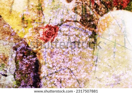 Abstract colorful blurred grunge image from double exposed photo for use as background or backdrop 