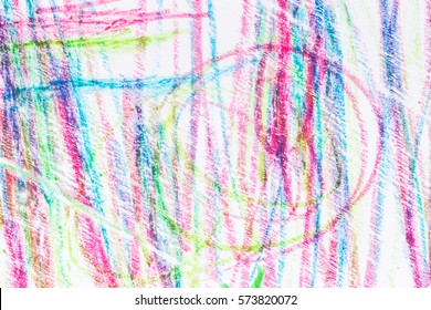 Abstract Colorful Crayons Scribble Grunge Background