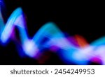 Abstract colorful irregular lines background. Long exposure. Light painting photography.