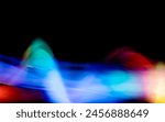 Abstract colorful irregular lines background. Long exposure. Light painting photography.