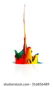 abstract Colorful paint splashing