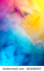 Abstract colorful smoke spreading, bright background