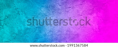 Abstract colorful texture. Multicolor green blue purple pink background. Toned rock texture. Beautiful background with copy space for text, design. Wide banner. Panoramic.