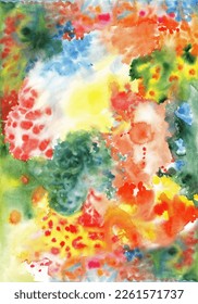 Abstract colorful watercolor for background. Creative vibrant grunge watercolor background - Shutterstock ID 2261571737