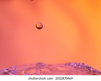 Abstract Colors Colliding Drops Different Fluids Funds Forms