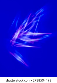 Abstract composition of colored lights with a movement effect against a dark background. Modern image ideal for concepts of energy, technology, and dynamism.