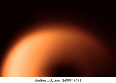 Abstract composition with a deep orange gradient, smoothly spreading across a black background—like fire in velvet night. The orange area forms a partial arc in the lower left.