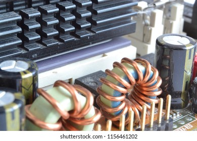Abstract computer background with electronic device, toned.