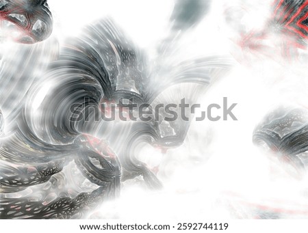 Abstract Computer generated Fractal design. 3D Aliens Illustration of a Beautiful infinite mathematical mandelbrot set fractal abstract background.