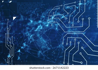 Abstract computer technology background banner