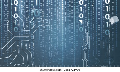 Abstract computer technology background banner