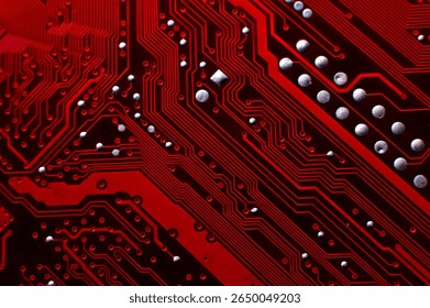 Abstract computer technology red background banner futuristic business data technology modern concept board shape lines structure connection